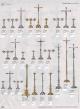  Combination Finish Bronze Altar Candlestick: 1120 Style - 20" Ht 
